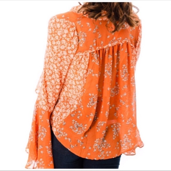 Free People SERENA BUTTON DOWN TOP NWT - Picture 11 of 12